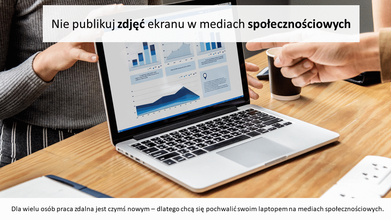 Nie publikuj zdjęć ekranu w mediach społecznościowych